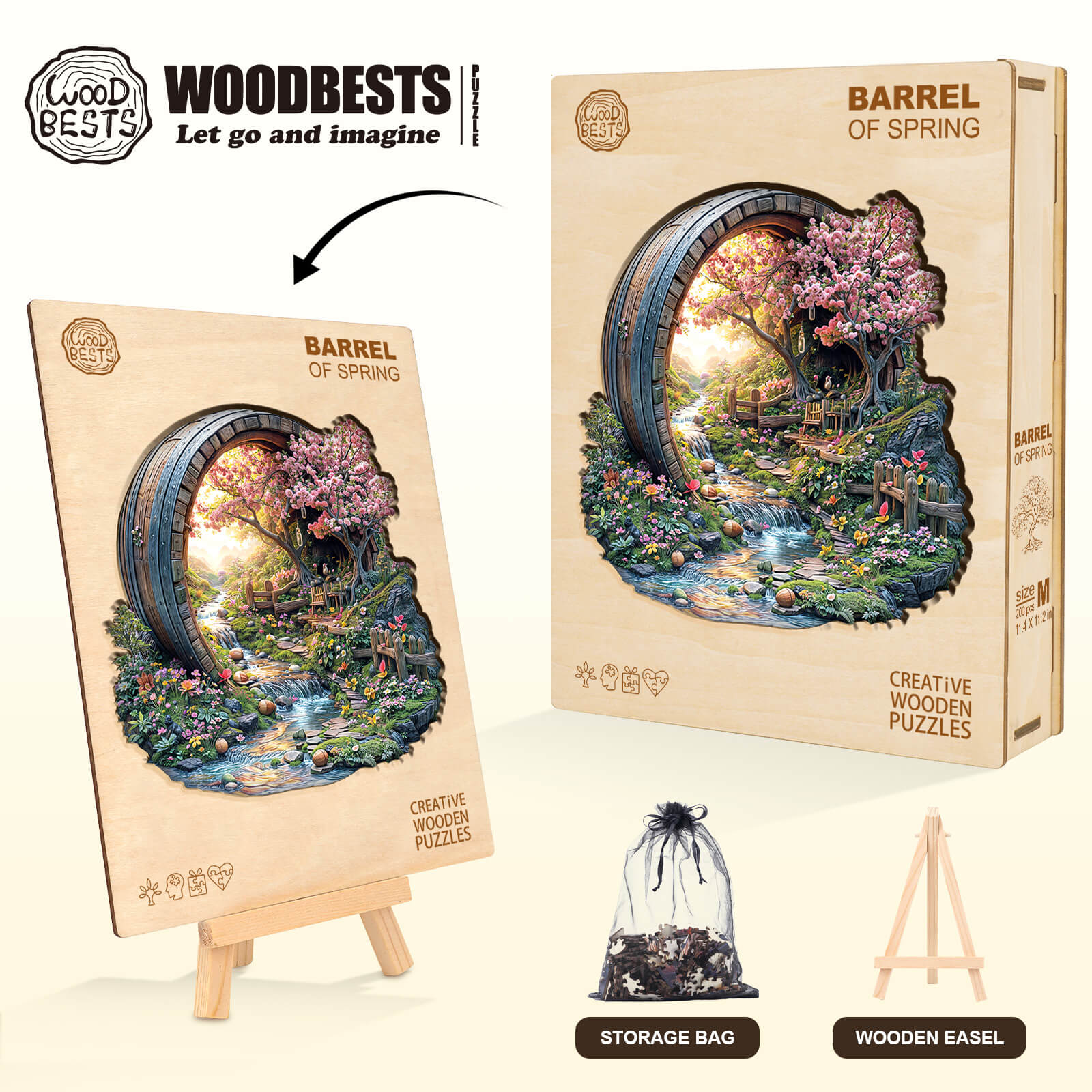 Barrel of Spring Wooden Jigsaw Puzzle