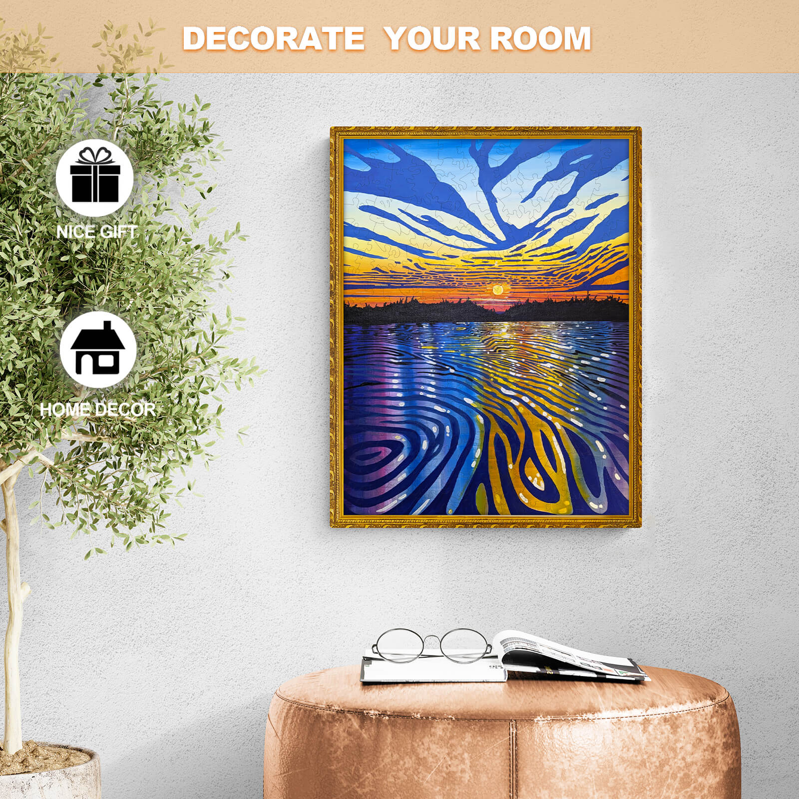 Vibrant artwork 'Long River' by Sarah Bradfield, perfect for home decor and artistic inspiration.
