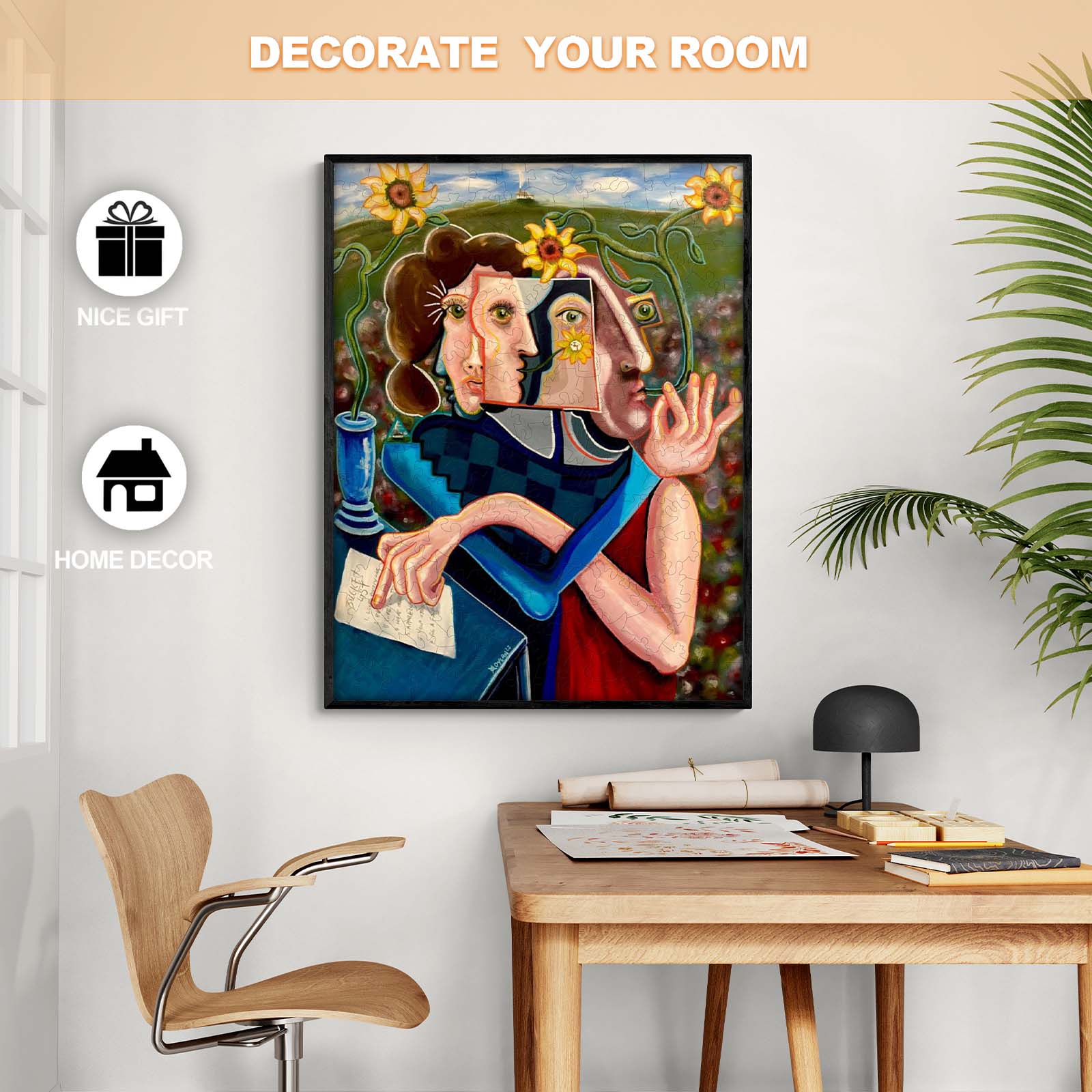 Colorful abstract art piece by Dylan Gill, perfect for home decor and a unique gift.