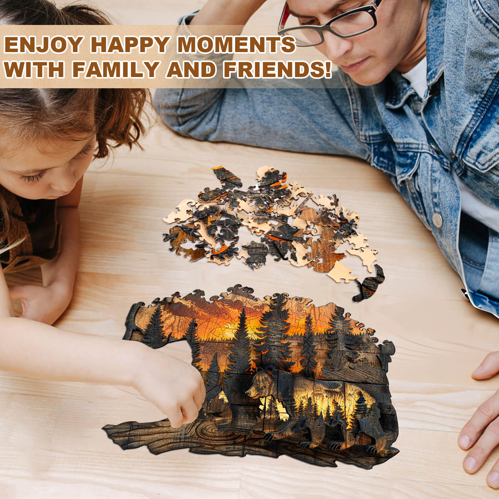 Woodcarving Bear Wooden Jigsaw Puzzle