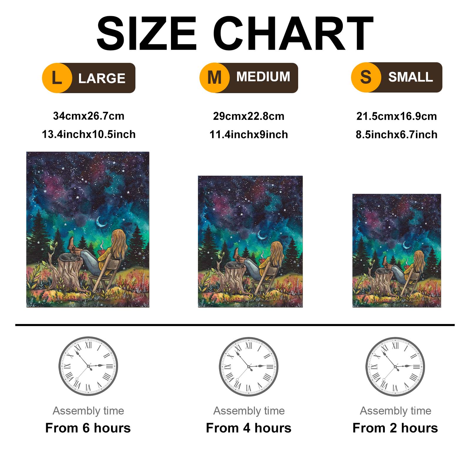 Size chart for