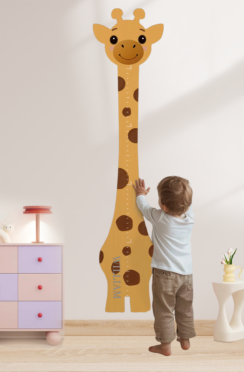 Personalized Wooden Giraffe Growth Chart Ruler